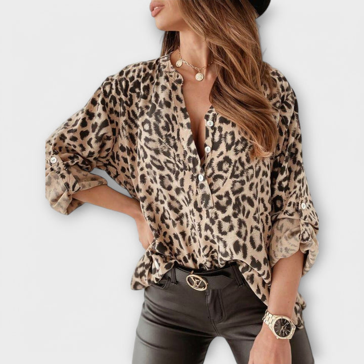 Eva - Módní halenka s leopardím vzorem