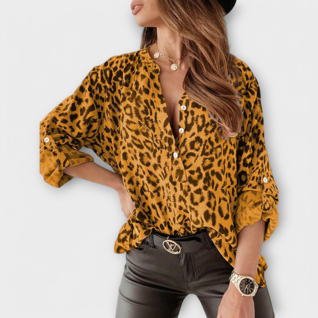 Eva - Módní halenka s leopardím vzorem