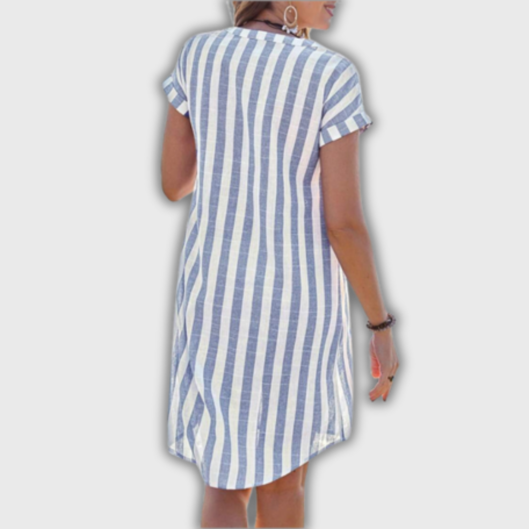 Luisa – Pruhované midi šaty