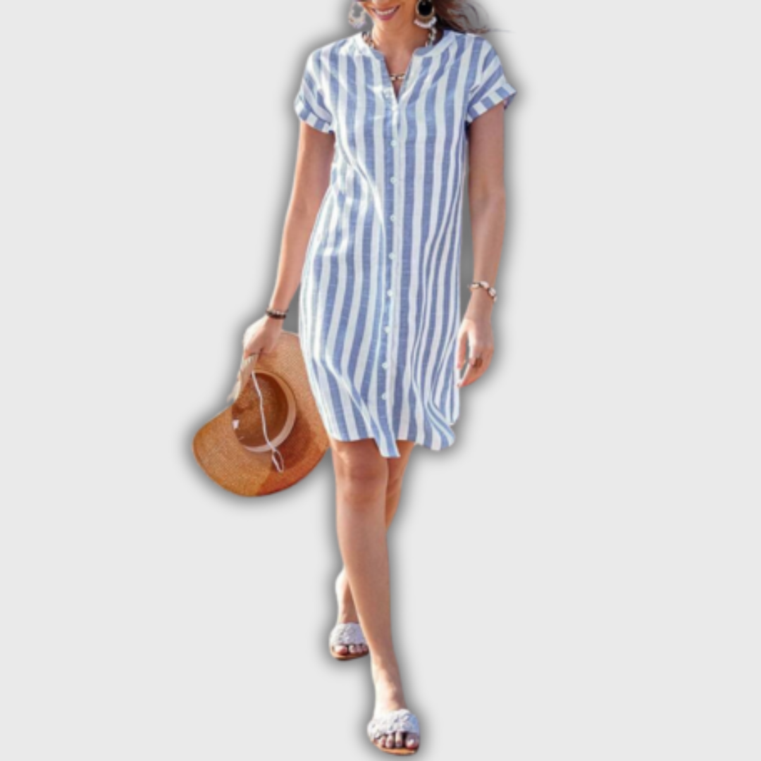 Luisa – Pruhované midi šaty
