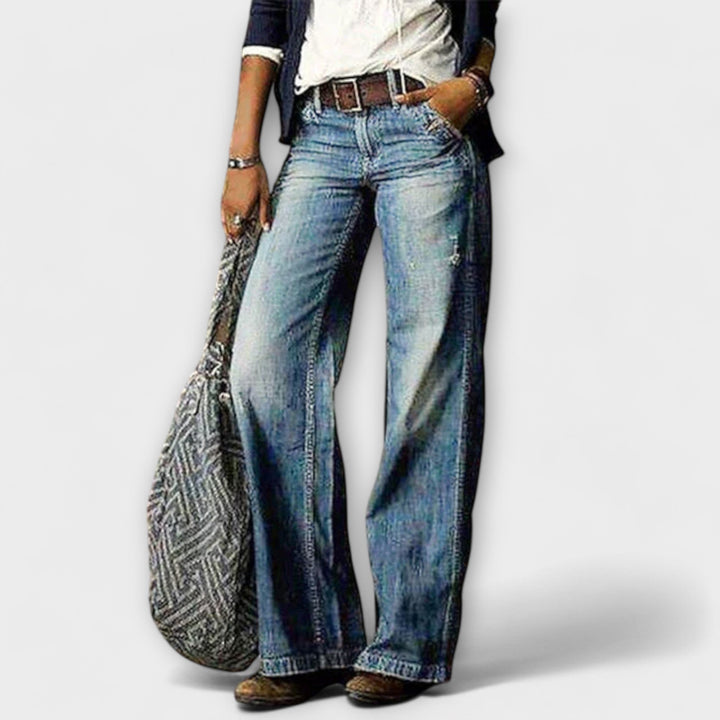 Cess – Denim kalhoty s širokými nohavicemi